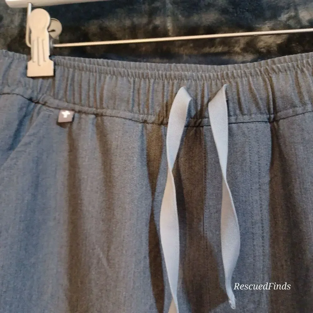 Mens FIGS Heather Grey Tansen Scrub Pants Medium